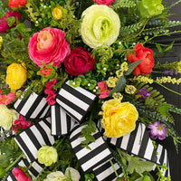 Spring Easter Floral Swag Wreath for Front Door Decor
