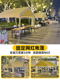 Outdoor Camping Canopy Tent with Sidewalls, Heavy-Duty Waterproof Sunshade for Markets and Events
