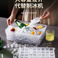 Large Capacity Ice Cube Tray with Storage Bin and Scoop for Commercial Outdoor Use