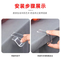 Invisible Tablecloth Clips for Non-Slip Table Cover Fixing, Waterproof and Universal