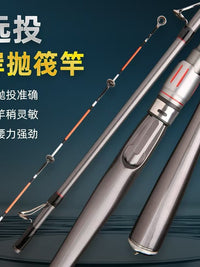 Carbon Fiber Raft Fishing Rod for Shore Casting and Trolling, 1.3m-2.1m, Soft Tail Design