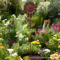 Rustic Sunflower Garden Stake Metal Art Decoration