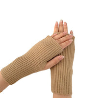 Korean Ins Style Winter Knitted Fingerless Gloves for Women, Thickened Warm Touchscreen Half-Finger Gloves