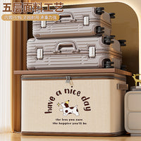 Foldable Fabric Storage Box with Zipper for Clothes and Toys, Under-Bed Organizer