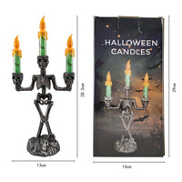 Halloween Skull LED Candle Light for Desktop Decoration, Bar Ambiance, and Party Props