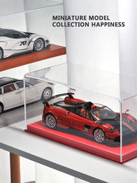 1:18 Scale Model Car Acrylic Dustproof Display Case with Integrated PVC Base for Collector Vehicles