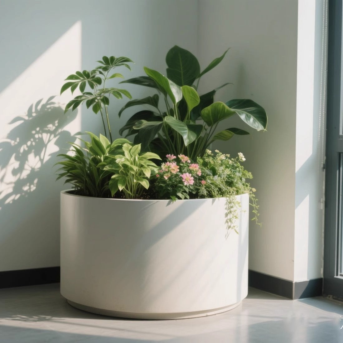 Indoor Galvanized Steel Planter Box Combination for Malls, Hotels, and Outdoor Public Spaces