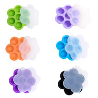 Silicone 7-Compartment Baby Food Freezer Tray with Lid, High Temperature Resistant Ice Cube Mold