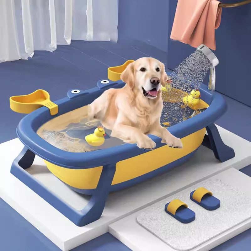 Foldable Pet Bath Tub for Small Dogs and Cats