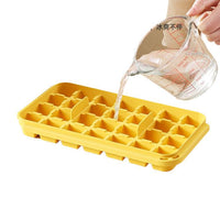 Ice Cube Tray with Press-Type Ice Maker and Storage Box, Food-Grade Household Ice Mold with Lid for Refrigerator