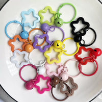 Acrylic Star Keychain Pendant with Bell for DIY Crafts and Bag Charms