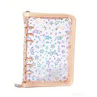 Laser Star PVC Zipper Binder for A5/A6/A7/M5 Planners and Collectibles
