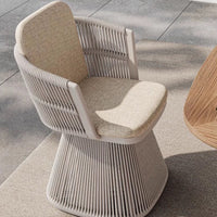 Outdoor Patio Leisure Table and Chair Set for Villa Hotel Terrace Garden, Rotatable Single Chair Three-Piece Set