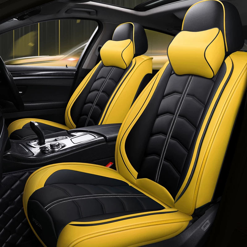 Full Surround Leather Car Seat Covers Universal for All Seasons