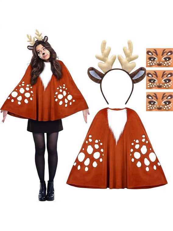 Christmas Reindeer Elf Witch Cosplay Costume Set