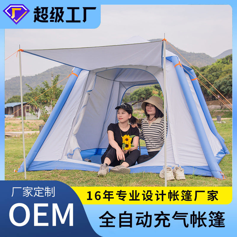 Automatic Inflatable Camping Tent for Outdoor Activities - Double Layer, Quick Open, Large Capacity
