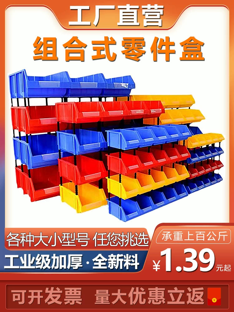 Industrial Grade Stackable Plastic Storage Bins for Parts and Tools