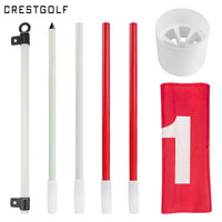 Golf Putting Green Flagstick Set - 5-Section Detachable Pole with Target Flag for Practice