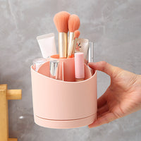 Rotatable Desktop Makeup Brush Holder Large Capacity Pen Organizer Eyeshadow Blush Eyebrow Pencil Storage Box for Students Women