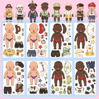 Natasha Fashion Dress-Up Sticker Set for Kids, Educational Focus Training and Stress Relief Craft Toy