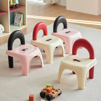 Kids' Non-Slip Plastic Stool with Backrest for Bathroom and Home Use