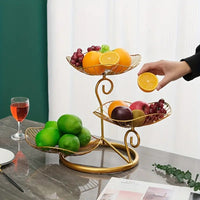 Modern Nordic Style Iron Art Fruit Basket for Living Room
