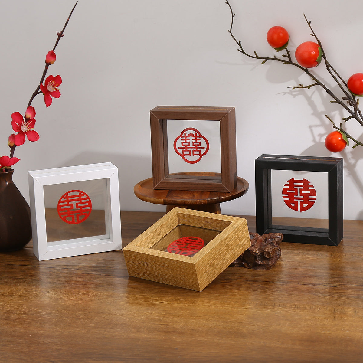 Double-Sided Transparent Glass DIY Specimen Photo Frame for Crafts and Displays