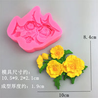 Sunflower Hibiscus Calla Lily Flower Silicone Mold for Car Air Freshener Chocolate Fondant Cake Decorating