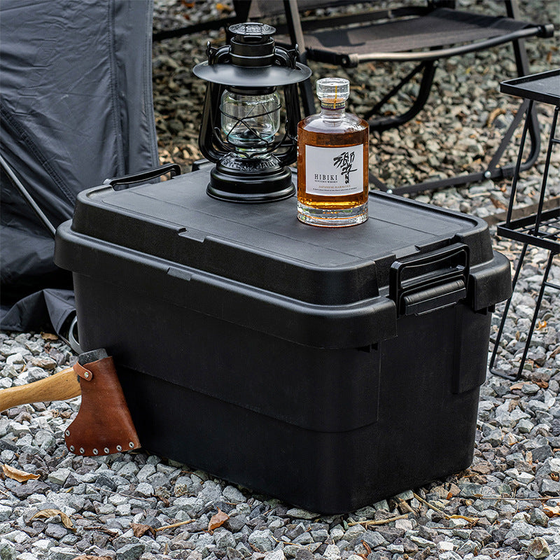Car Trunk Organizer Storage Box with Handle, Thickened Large Outdoor Camping Storage Bin