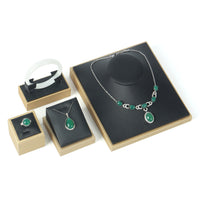 Brushed Jewelry Display Tray for Rings, Bracelets, Necklaces - Countertop Mannequin Jewelry Holder