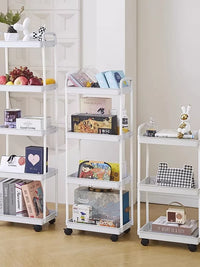 3-Tier Rolling Utility Cart with Wheels for Books, Toys, and Snacks