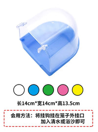 Bird Bath Tub for Small Parrots and Finches, Universal Design with Water Injector