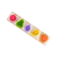 Montessori Geometric Stacking Blocks for Toddlers, Educational Wooden Puzzle Toy for Early Learning