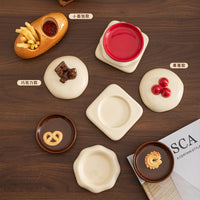 Ceramic Cake Dipping Sauce Dish, Creative Dessert Snack Plate, Ins Style Home Soy Sauce Seasoning Dish