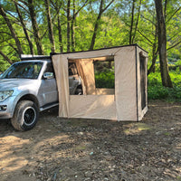 Car Side Awning Tent for Camping, 3-5 Person Outdoor Vehicle Rooftop Tent with Sunshade