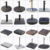 Outdoor Patio Umbrella Base Stand Water-Filled Sand-Filled Resin Base