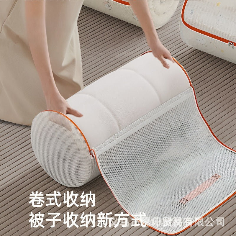 Cylindrical PVC Waterproof Moisture-proof Storage Bag for Clothes and Quilts, Compressible Large Capacity