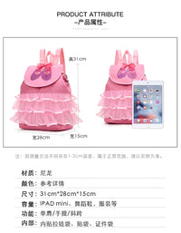 Girls' Ballet & Latin Dance Backpack - Large Capacity Dancewear Storage Bag