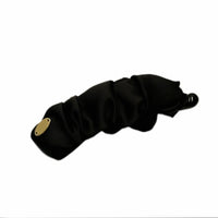 Satin Pleated Banana Hair Clip for Ponytails and Updos, Vertical Twist Hair Claw for Thin Hair