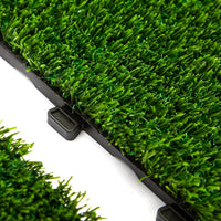 Interlocking Artificial Grass Tiles for Indoor/Outdoor Use, Permeable Synthetic Turf Mat