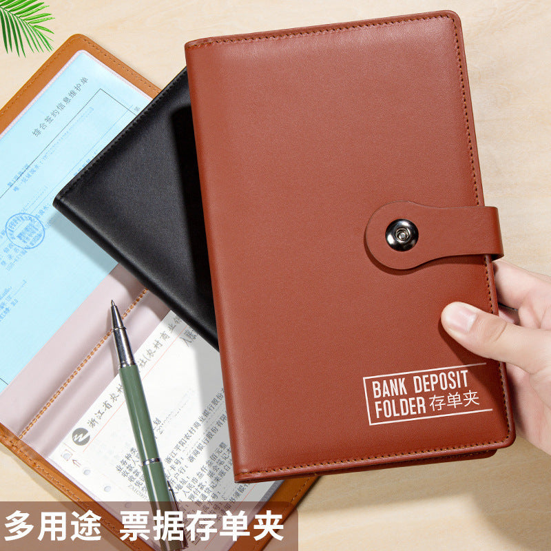 Bank Deposit Slip Holder with Magnetic Closure, Multi-functional Document Organizer for Receipts and Bills