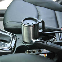 Car Kettle 12V/24V Electric Heating Cup for Trucks and Cars, Portable Travel Water Boiler and Thermos