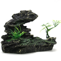 Creative Chinese Style Mountain Aquarium Ornament Resin Craft Decoration