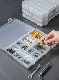 Japanese Imported Multi-Compartment Storage Box for Small Parts, Hardware, Screws, Fishing Tackle, and Electronic Components
