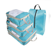 4-Piece Travel Compression Packing Cubes Set for Luggage Organization