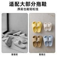 No-Drill Wall-Mounted Slipper Rack for Bathroom, Anti-Slip Storage Organizer with Drainage