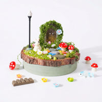DIY Miniature Landscape Kit Tree Stump Cabin Ornament for Kids