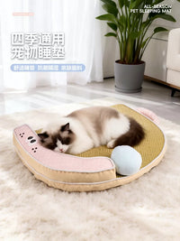 Summer Pet Cooling Bed with Washable Mat for Small Dogs and Cats