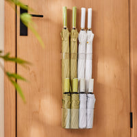 Hurry Wall-Mounted Umbrella Holder with Drip Tray, Clear Home Entryway Organizer