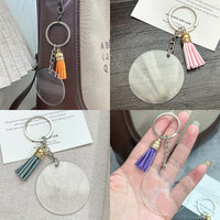 DIY Keychain Making Kit with Tassels and Blank Acrylic Blanks